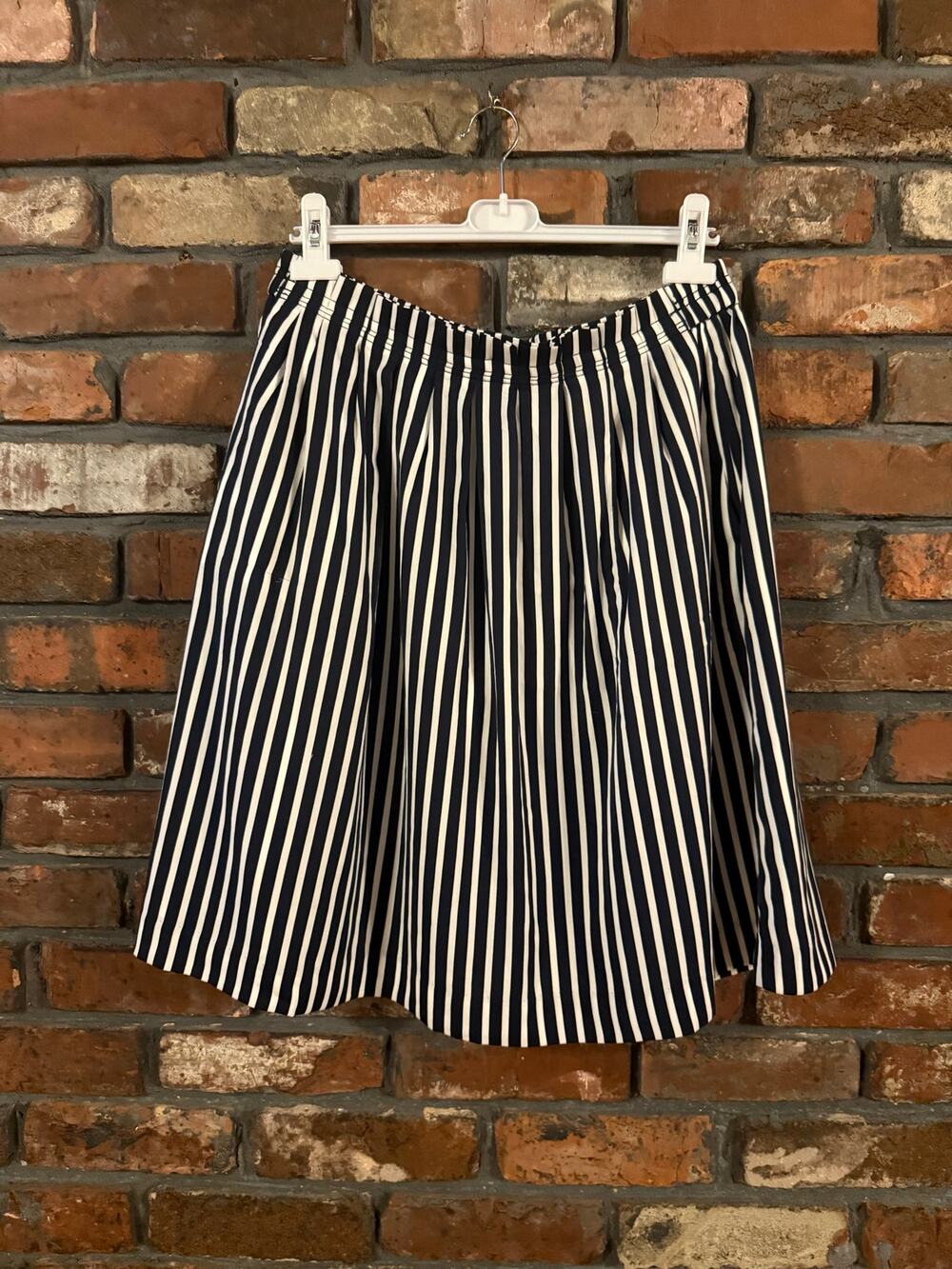 J.Crew Mercantile Striped Pleated Midi Skirt - Size 14